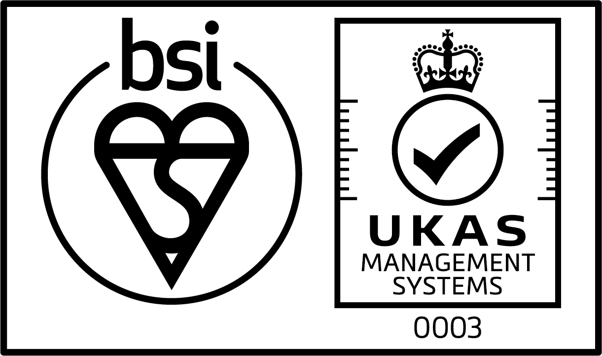 UKAS accreditation mark — AS9100D certificate FM 833030